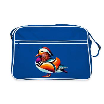 Canard mandarin - Sac Retro - bleu/blanc - Devant