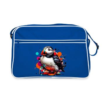 Puffin - Retro Bag - blue/white - Front