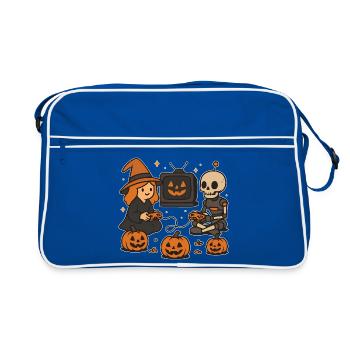 Hexenabend Gaming Duo - Retro Tasche - Blau/Weiß - Vorne