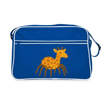Girafe araignée toute mignonne - Sac Retro - bleu/blanc - Devant