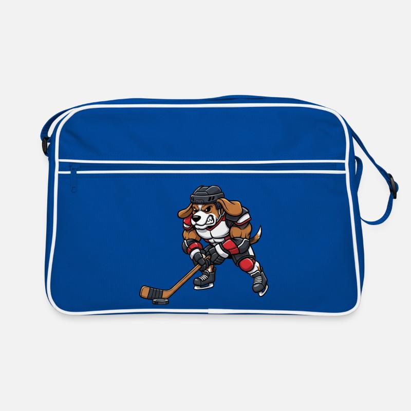 Cooler Beagle Hund Eishockeyspieler Herrchen Sport Retro Bag