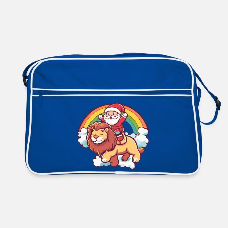 Lion Père Noël Noël Sac Retro