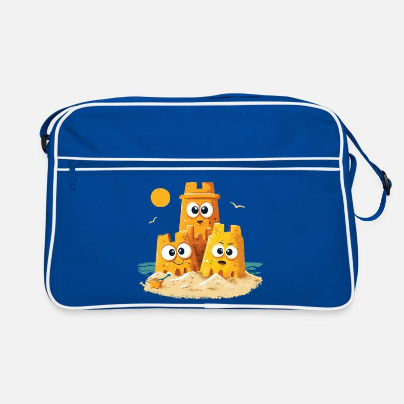 Beach Castles Trio with Face Retro Bag