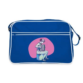 ACCORDIONIST #2  - sound & vision - Sac Retro - bleu/blanc - Devant