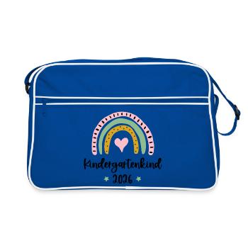 Kindergarten Child 2025 Rainbow Daycare Kindergarten - Retro Bag - blue/white - Front