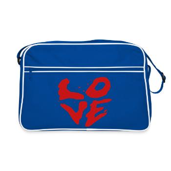 Love Brush Style - Art de rue - Sac Retro - bleu/blanc - Devant