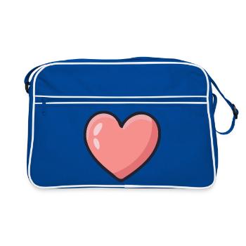 Cœur Rosé Graphique - Sac Retro - bleu/blanc - Devant