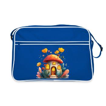 Maison Champignon Lumière de la Forêt Fantasme - Sac Retro - bleu/blanc - Devant