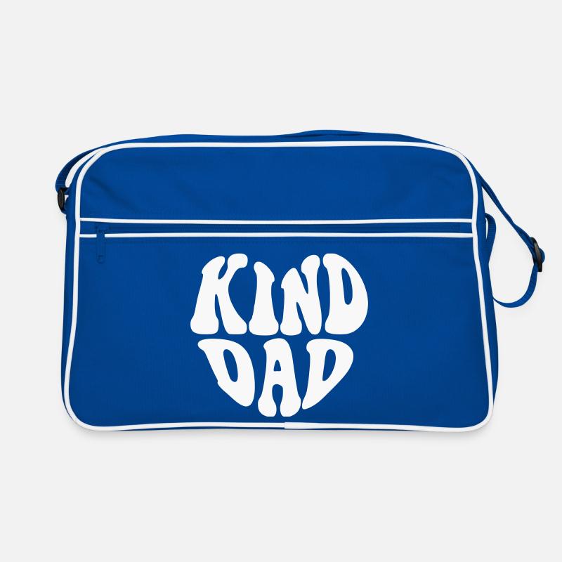 Kind Dad Heart Logo - Customizable color Retro Bag