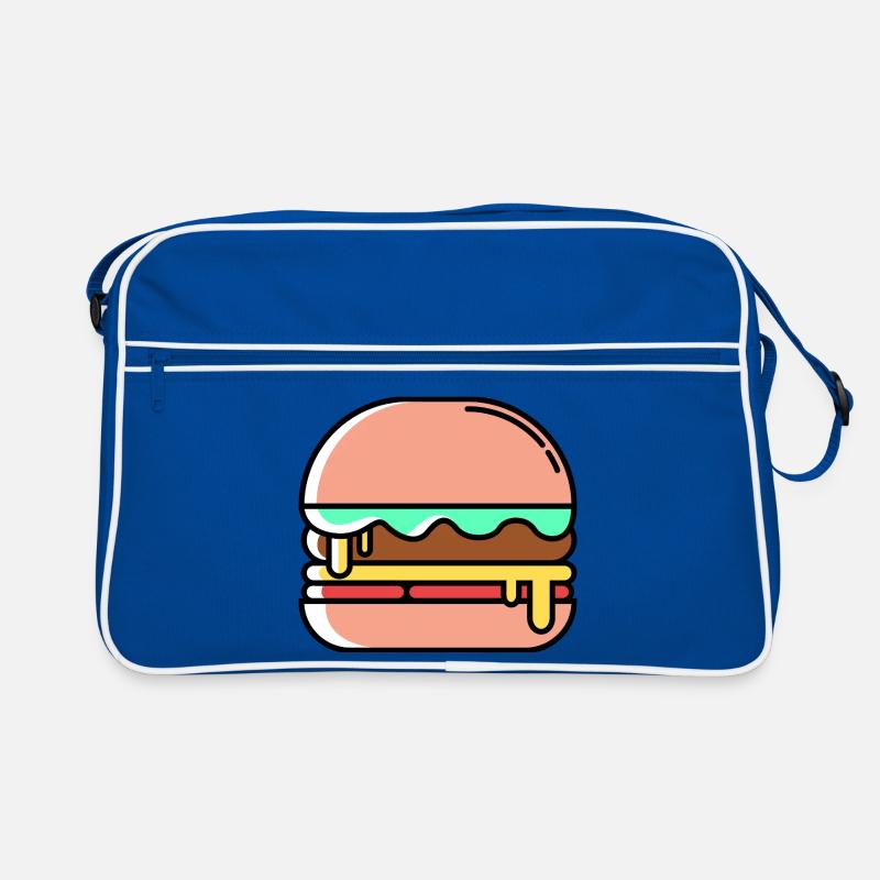 Burger Icon Retro Tasche
