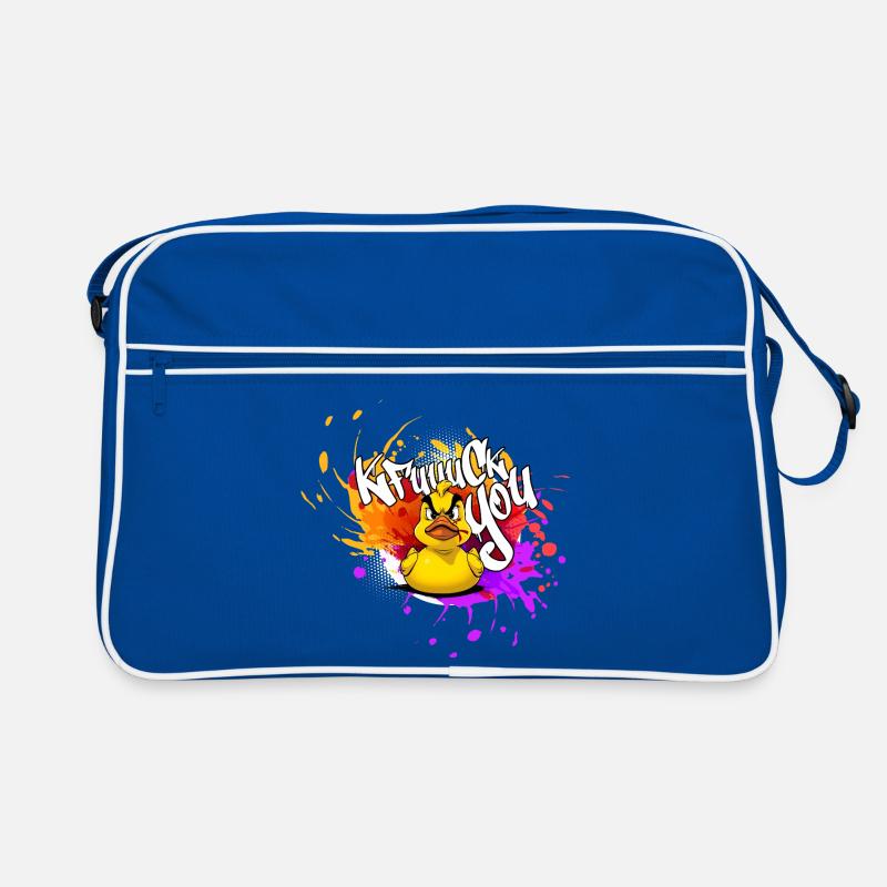 Graffiti Duck: Eine Explosion der Farben Retro Tasche