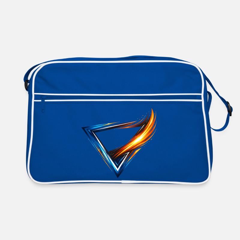 Triangle de design de justaucorps Bleu Orange Style Dynamique Sac Retro