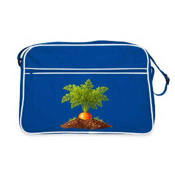 Jardin de carotte dans le sol Design de la nature - Sac Retro - bleu/blanc - Devant