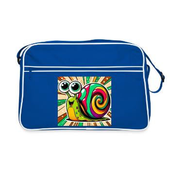 Escargot - Sac Retro - bleu/blanc - Devant