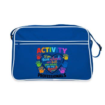 Activity Professionals Heart Colorful Handprints of the - Retro Bag - blue/white - Front