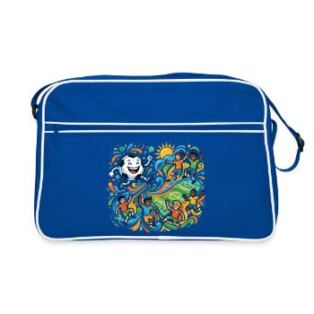 Soccer Players Fun Teams Worldwide Color Explosion - Retro Bag - blue/white - Front