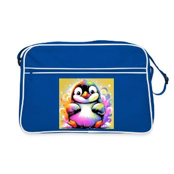 penguin - Retro Bag - blue/white - Front