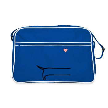 Dos de chien minimaliste - Sac Retro - bleu/blanc - Devant