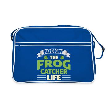 Rockin The Frog Catcher Life Froschfänger - Retro Bag - blue/white - Front
