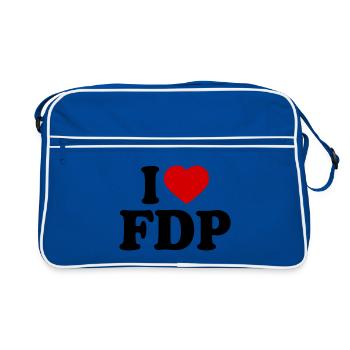 j'adore fdp - Sac Retro - bleu/blanc - Devant