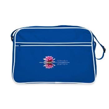 Mindfulness, water lily - Retro Bag - blue/white - Front