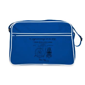 Nikola Tesla / Fluid Propulsion / Tesla Turbine - Retro Bag - blue/white - Front