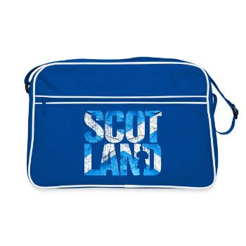 Ecosse Cornemuse drapeau écossais - Sac Retro - bleu/blanc - Devant