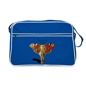 Chacun est unique - Sac Retro - bleu/blanc - Devant