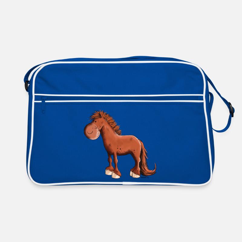 Da ist der Isländer - Retro Tasche - Blau/Weiß
