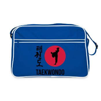 Taekwon-Do / Taekwondo / Taekwondoin / Art Martial - Sac Retro - bleu/blanc - Devant