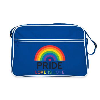 Fierté - L’amour est l’amour. - Sac Retro - bleu/blanc - Devant