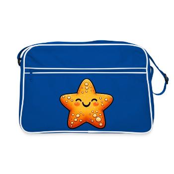 Starfish - Retro Bag - blue/white - Front