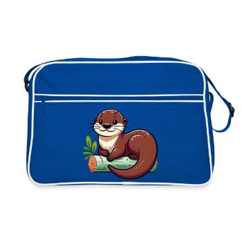 Loutre - Sac Retro - bleu/blanc - Devant