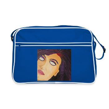 Seelenlos - Retro Tasche - Blau/Weiß - Vorne