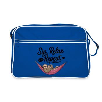 Sirotez, détendez-vous, répétez - Sac Retro - bleu/blanc - Devant