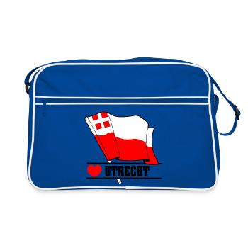 Flag Utrecht in the heart of UTRECHT - Retro Bag - blue/white - Front