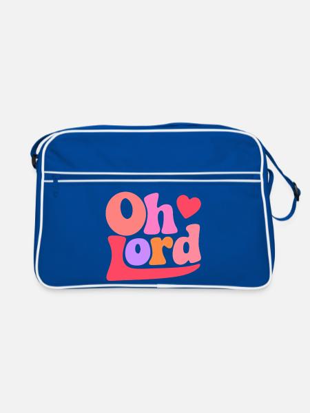 Oh Lord - Retro Bag - blue/white - Front