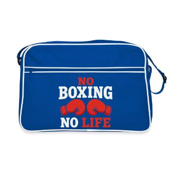 No Boxing No Life Boxing Gloves Boxing Gloves - Retro Tasche - Blau/Weiß - Vorne