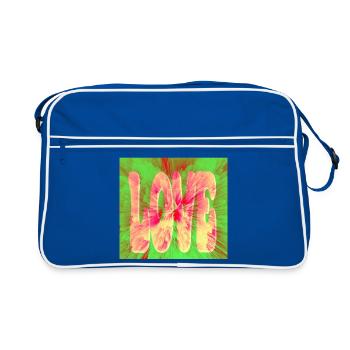 J’adore le tie dye néon - Sac Retro - bleu/blanc - Devant