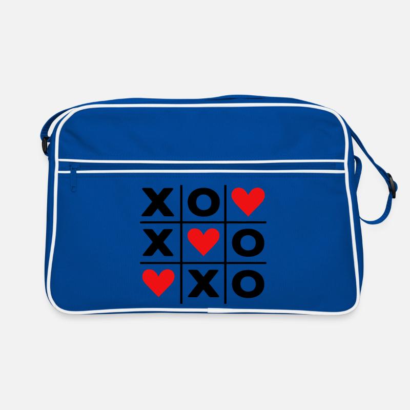 Minimal Red Hearts Love Cute Aesthetic Retro Bag