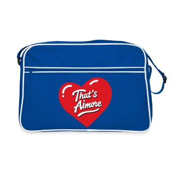 C’est le jeu de mots « AiMore » avec elle - Sac Retro - bleu/blanc - Devant