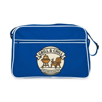 Grill and Relaxation Barbecue Garden Ball - Retro Bag - blue/white - Front
