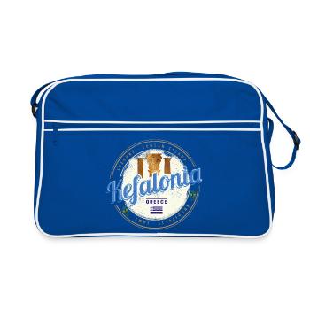 Île de Céphalonie en Grèce Souvenir Vintage - Sac Retro - bleu/blanc - Devant