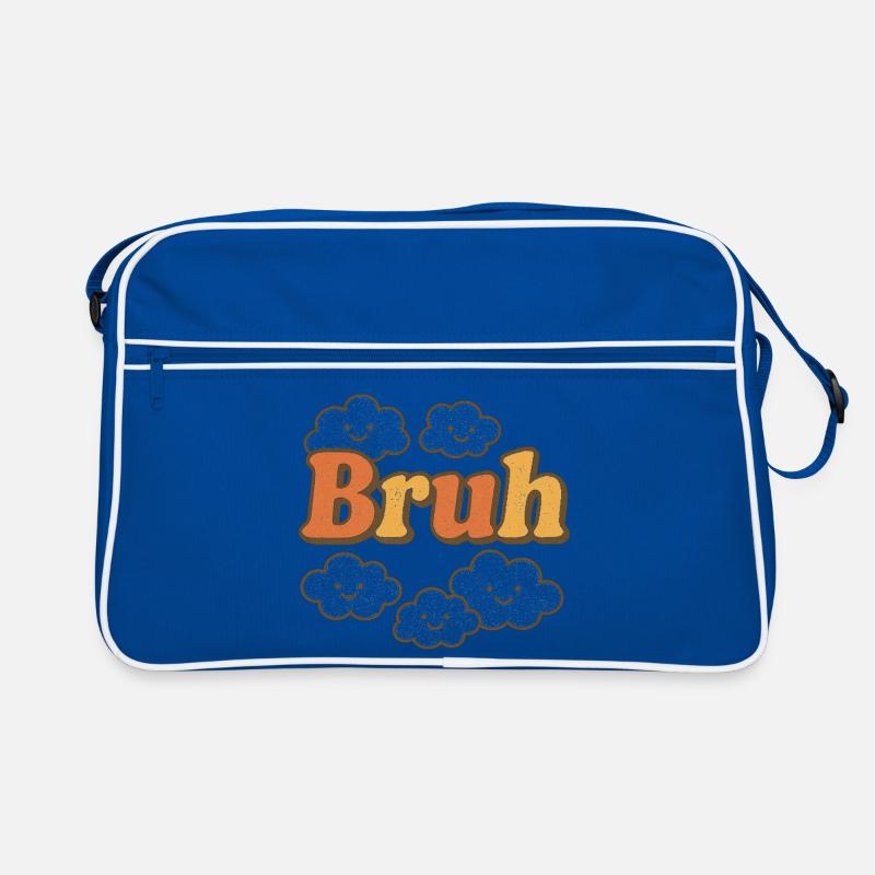 Bruh Clouds Glitter-Typografie Retro Tasche