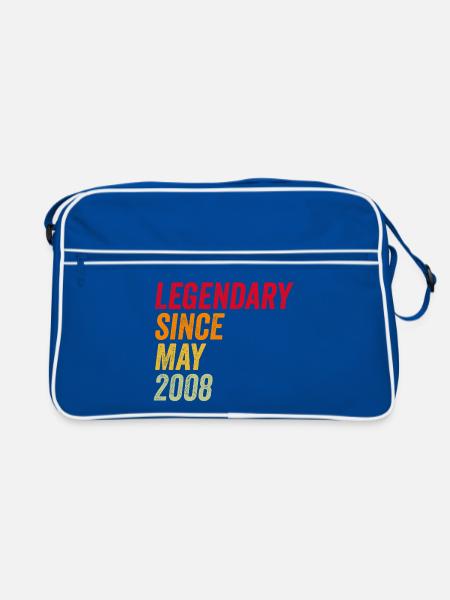18th birthday 18 years May 2008 - Retro Bag - blue/white - Front