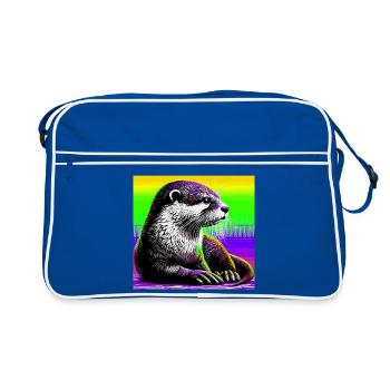 loutre - Sac Retro - bleu/blanc - Devant