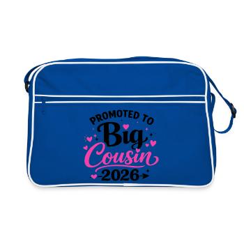 Adorable Cousin Design Hearts and Stars - Retro Bag - blue/white - Front