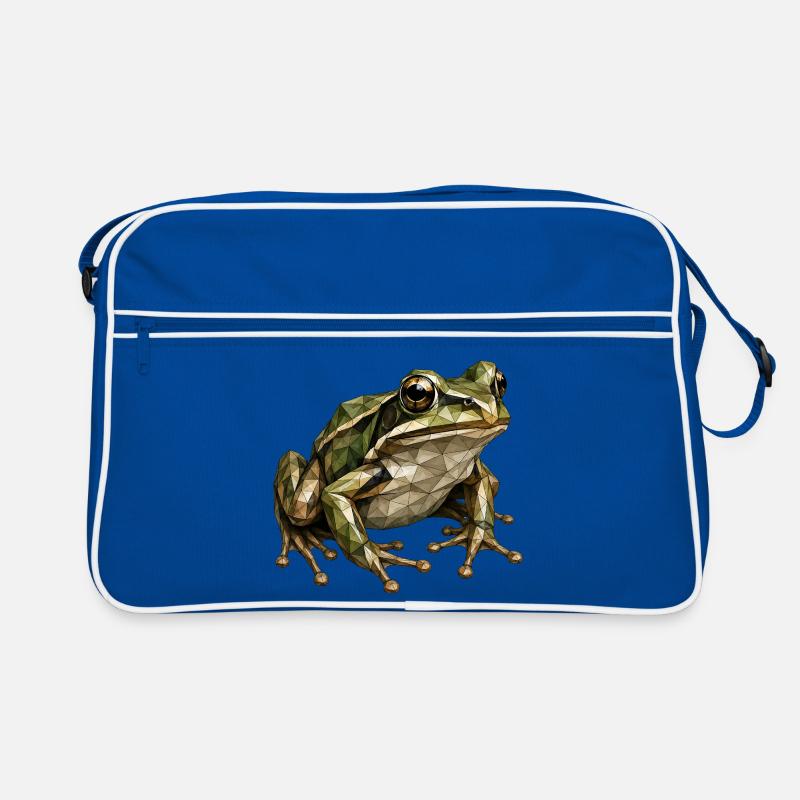 Geometrischer Frosch Polygonkunst Retro Tasche