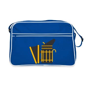 Beekeeper Smoker Smoking Device Beekeeping Beekeeping - Retro Bag - blue/white - Front