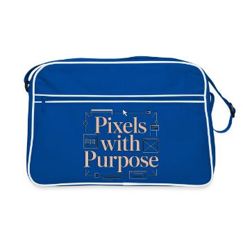 Pixel Designer UX/UI avec un but dans la conception numérique - Sac Retro - bleu/blanc - Devant